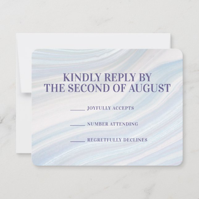 Cool Marble Geode RSVP Card (Front)