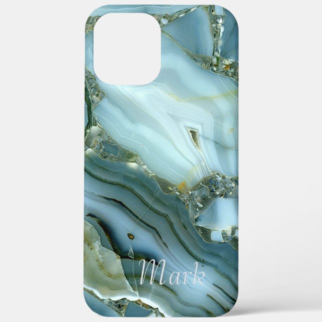 Cool marble pattern Monogram  Case-Mate iPhone Case (Back)