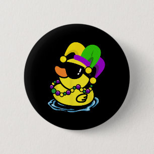 Cool Mardi Gras Duck New Orleans Carnival Party Wo 2 Inch Round Button