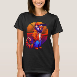 Cool Marmoset Modern Urban Style Sunset Retro Art T-Shirt
