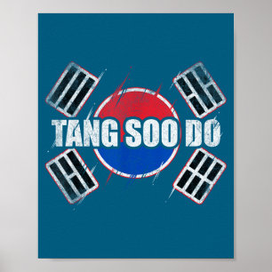 Cool Martial Arts Silhouette Tang Soo Poster