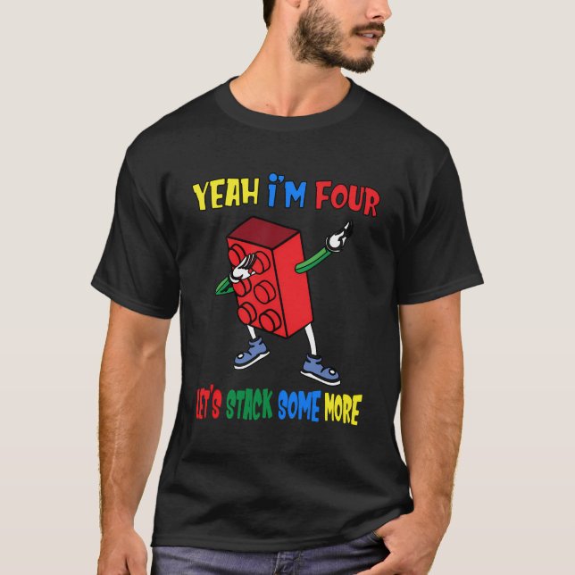 Cool Master Builder Blocks Brick Builder Kids Shir T-Shirt (Front)