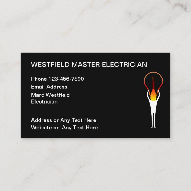 Cool Master Electricien Carte de visite (Devant)
