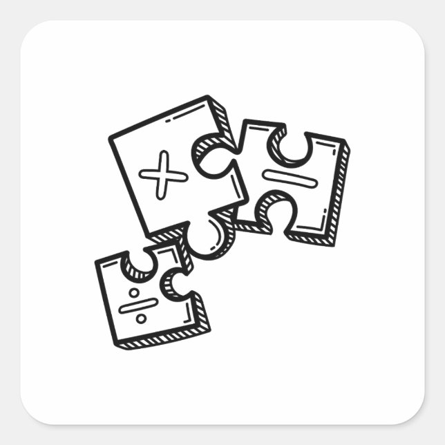 cool math games  square sticker (Front)