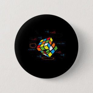 Cool Math Rubik Rubix Rubics Player Cube Math 2 Inch Round Button