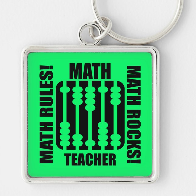 cool math teacher keychain (Front)