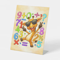 Cool Maths Giraffe Numbers Desk Art for Kids