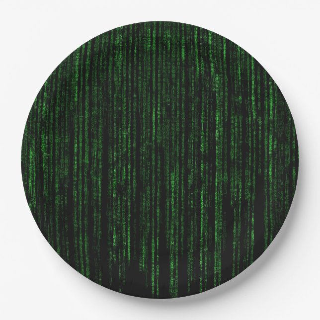 Cool Matrix Effect Paper Plate (Front)