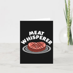 Cool Meat Cutter For Men Women Meat Chef Griller B Card