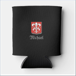 Cool Medieval Black and Red Knight Shield Can Cooler