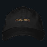 COOL MEN Printed Stylish Men Accessories-Hat Black Embroidered Hat<br><div class="desc">Make a bold statement with this “COOL MEN” custom embroidered black cap. Designed in the Alternative Apparel Basic Adjustable style, this one-size-fits-all hat offers a comfortable fit and clean, modern look. The premium embroidery adds a sharp, long-lasting finish that stands out effortlessly. Perfect for casual outings, streetwear styling, or gifting...</div>
