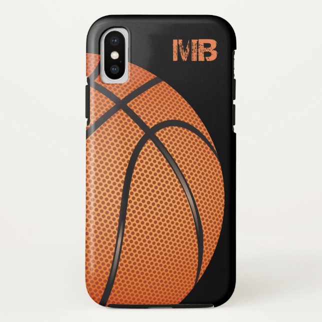Cool Mens Basketball Monogram Theme Case-Mate iPhone Case (Back)