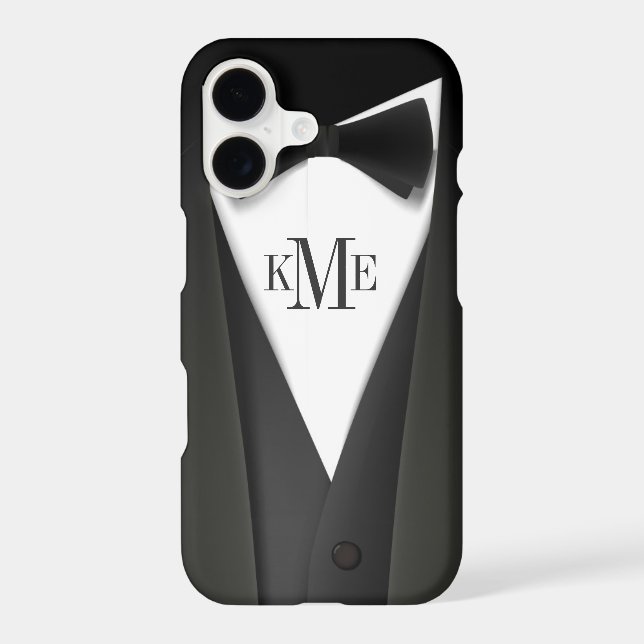Cool Mens Tuxedo Suit Pattern - Manly Monogram (Back)