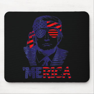 Cool merica Trump Happy 4th Of July Trump American Mouse Pad