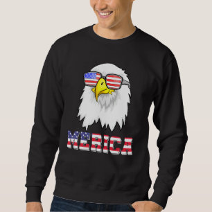 Cool Merica Us Flag Sunglasses Patriot American Ba Sweatshirt