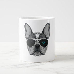 Cool Merle Frenchie Dad French Bulldog  Large Coffee Mug