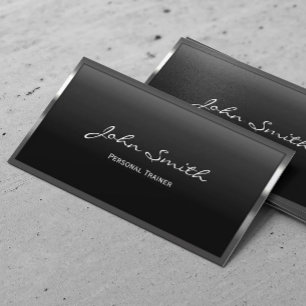 Cool Metal Border Trainer Business Card
