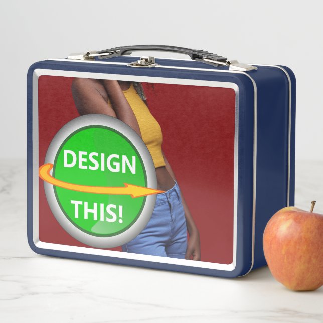 COOL! Metal Lunchbox - Blue - Custom (In Situ)