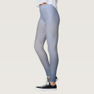 Cool Metallic Aluminum Plates Grey to Blue Leggings