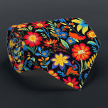 Cool Mexican fiesta flower tiled pattern  Tie<br><div class="desc">Cool Mexican fiesta flower tiled pattern neck tie</div>
