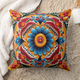 Cool Mexican pattern lovers Throw Pillow