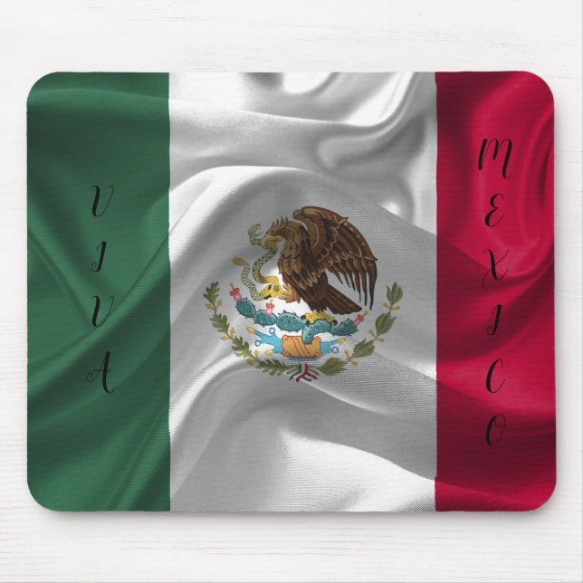 Cool Mexico Flag Design Mouse Pad (Front)