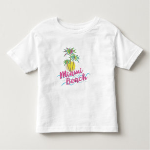 Cool Miami Beach, Florida Palm Trees Graphic Toddler T-shirt
