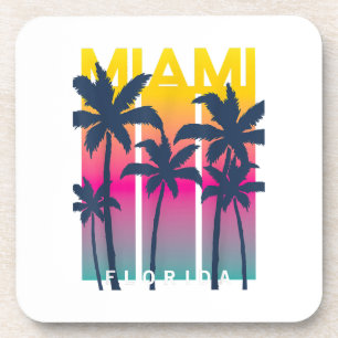 Cool Miami Florida Graphic Design Tees, I Love Mia Coaster