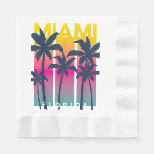 Cool Miami Florida Graphic Design Tees, I Love Mia Napkin