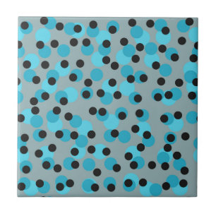 Cool Mid-Century Retro Iceberg Dots  Tile