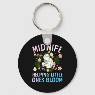 Cool Midwife Art For Women Midwifery Doula Nursing Keychain