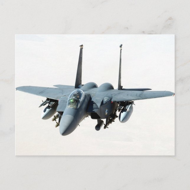 cool military aircraft helicopter Black-Hawk  f-15 Postcard (Front)