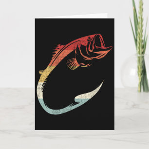 Cool Minimal Fish Hook Art For Fishing Enthusiasts Card