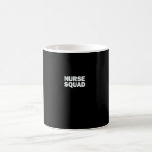 Cool Minimal Funny Nurse Squad Pullover Coffee Mug