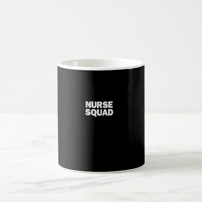 Cool Minimal Funny Nurse Squad Pullover Coffee Mug (Center)