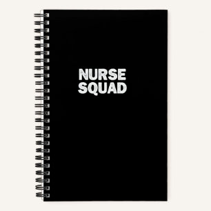 Cool Minimal Funny Nurse Squad Pullover Notebook