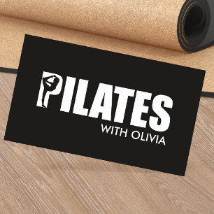Cool Minimal Pilates Instructor Business Card