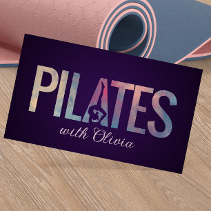 Cool Minimal Pilates Instructor Business Card