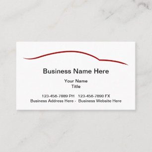 Cool minimaliste Cartes de visite automobiles
