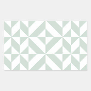 Cool Mint Geometric Deco Cube Pattern Sticker