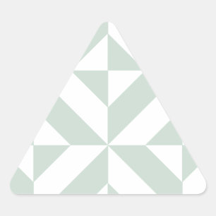 Cool Mint Geometric Deco Cube Pattern Triangle Sticker
