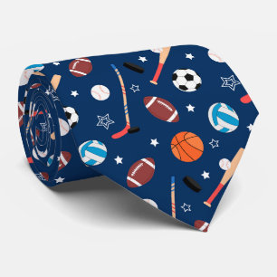 cool mixed sports tiled pattern  tie