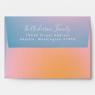 Cool Mod Colourful Groovy Preprinted Return Addres Envelope