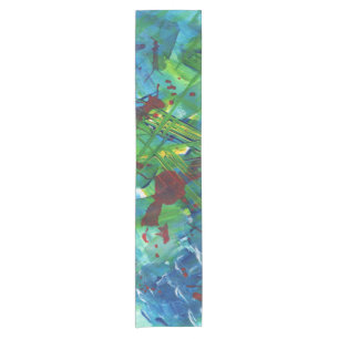 Cool Modern Abstract Acrylic Art Table Runner