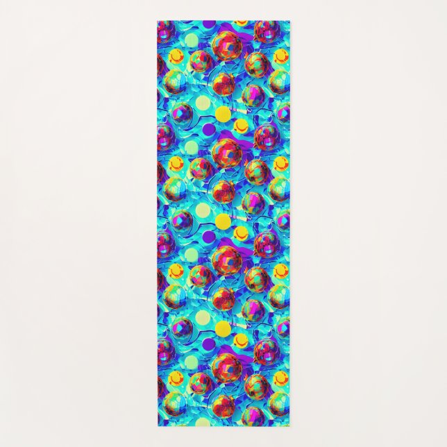  Cool modern abstract colourful crystal Yoga Mat (Front)