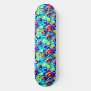  Cool modern abstract colourful pearls Skateboard