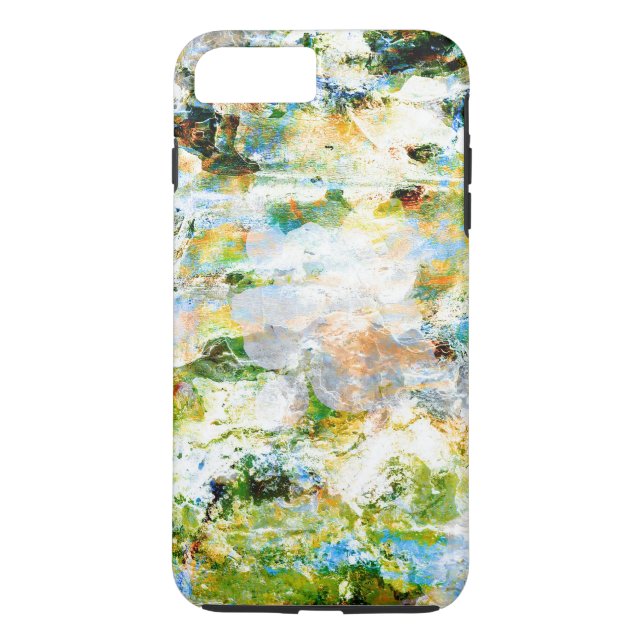 Cool modern Abstract green painting Design Case-Mate iPhone Case (Back)