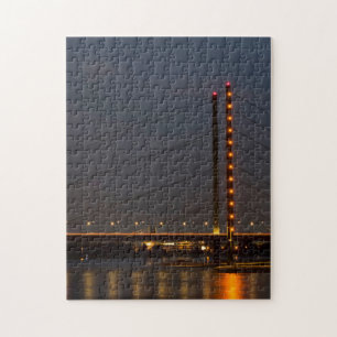 Cool, modern and urban Rheinkniebrucke Jigsaw Puzzle