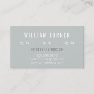 COOL MODERN ARROW simple sketch trendy modern grey Business Card