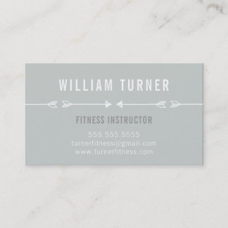 COOL MODERN ARROW simple sketch trendy modern grey Business Card